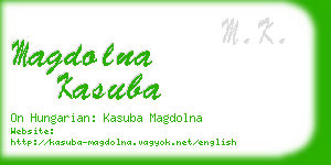 magdolna kasuba business card